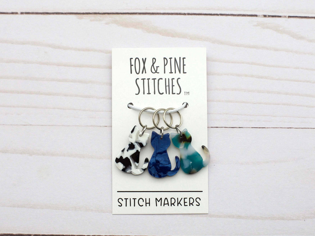 Bold Cat | Stitch Markers