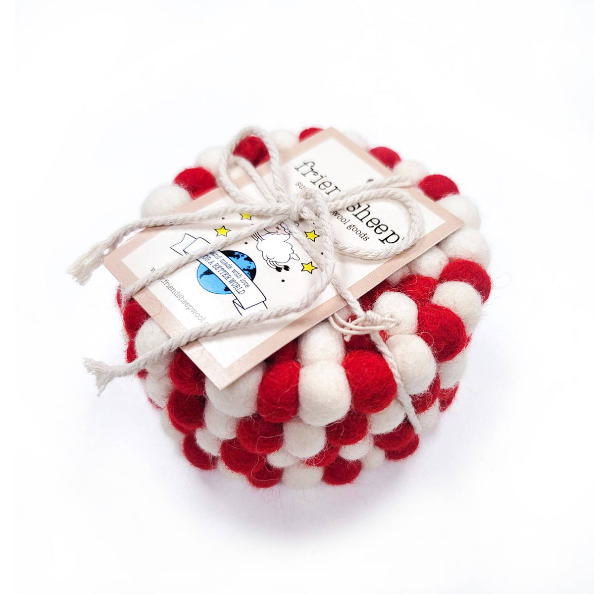 Candy Cane Eco Coasters and Trivets: Set of 4 - Eco Coasters