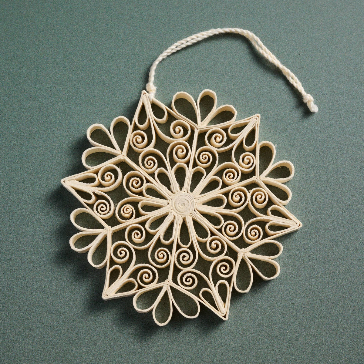 Quilled Cream Snowflake Ornament
