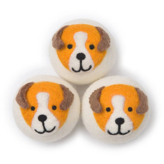 "Playful Pups" Hand-Felted Dryer Balls Bulk 15 balls