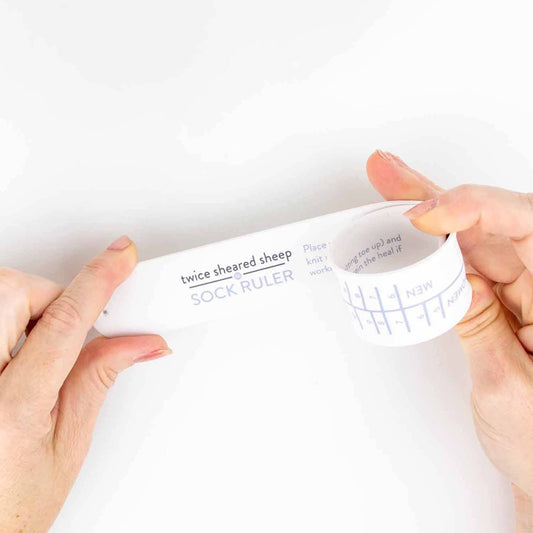 Sock Ruler - Sock Sizing Bracelet Ruler: Lavender