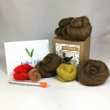 Brown Chicken - Needle Felting Kit: With Foam