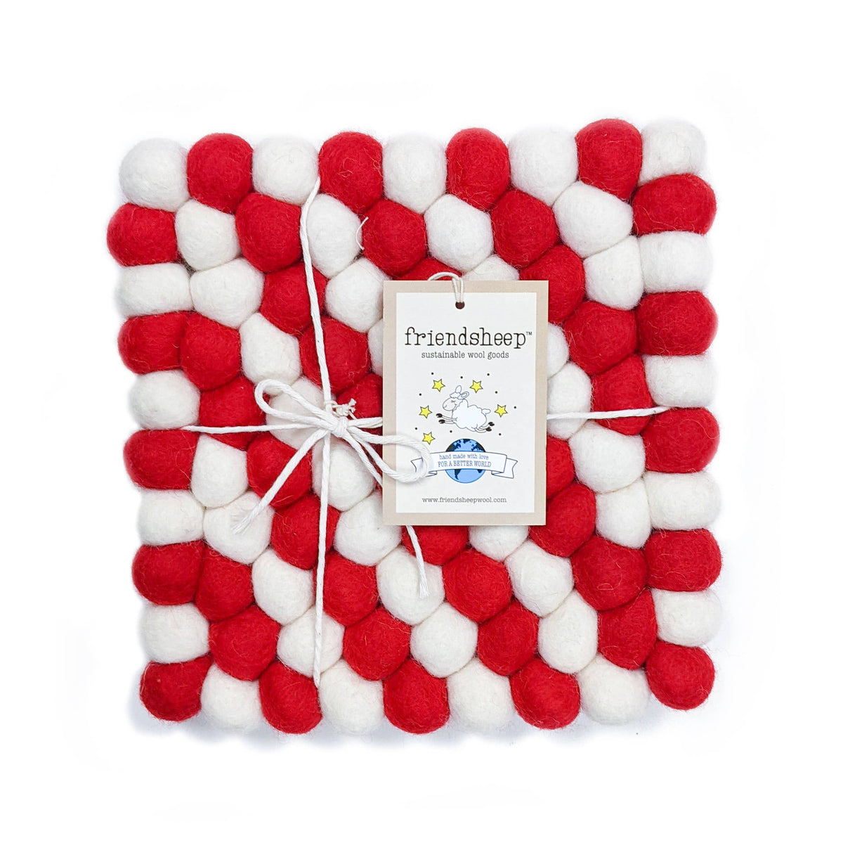 Candy Cane Eco Coasters and Trivets: Set of 4 - Eco Coasters