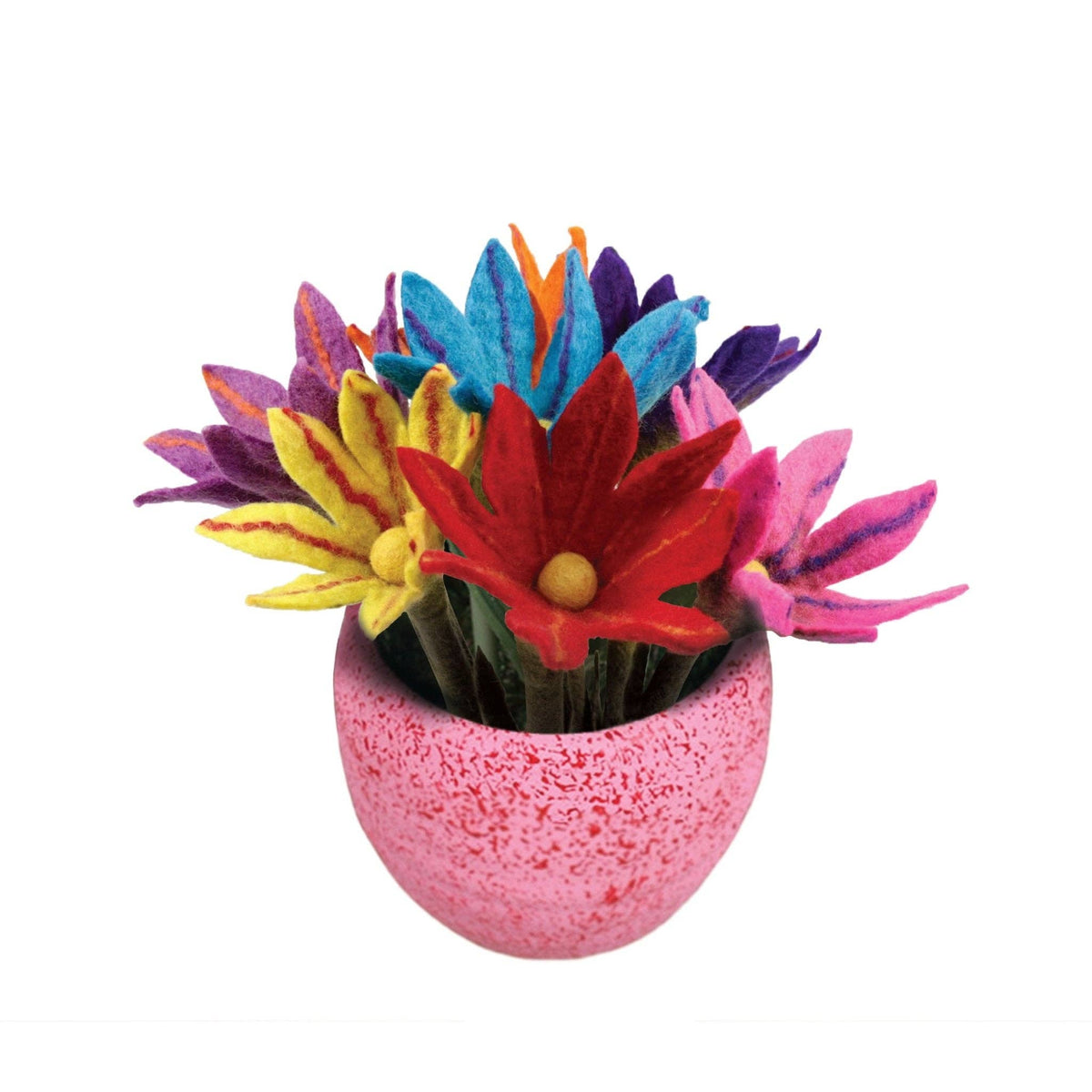 Small Sharp Design Colorful Stick Flower: Red