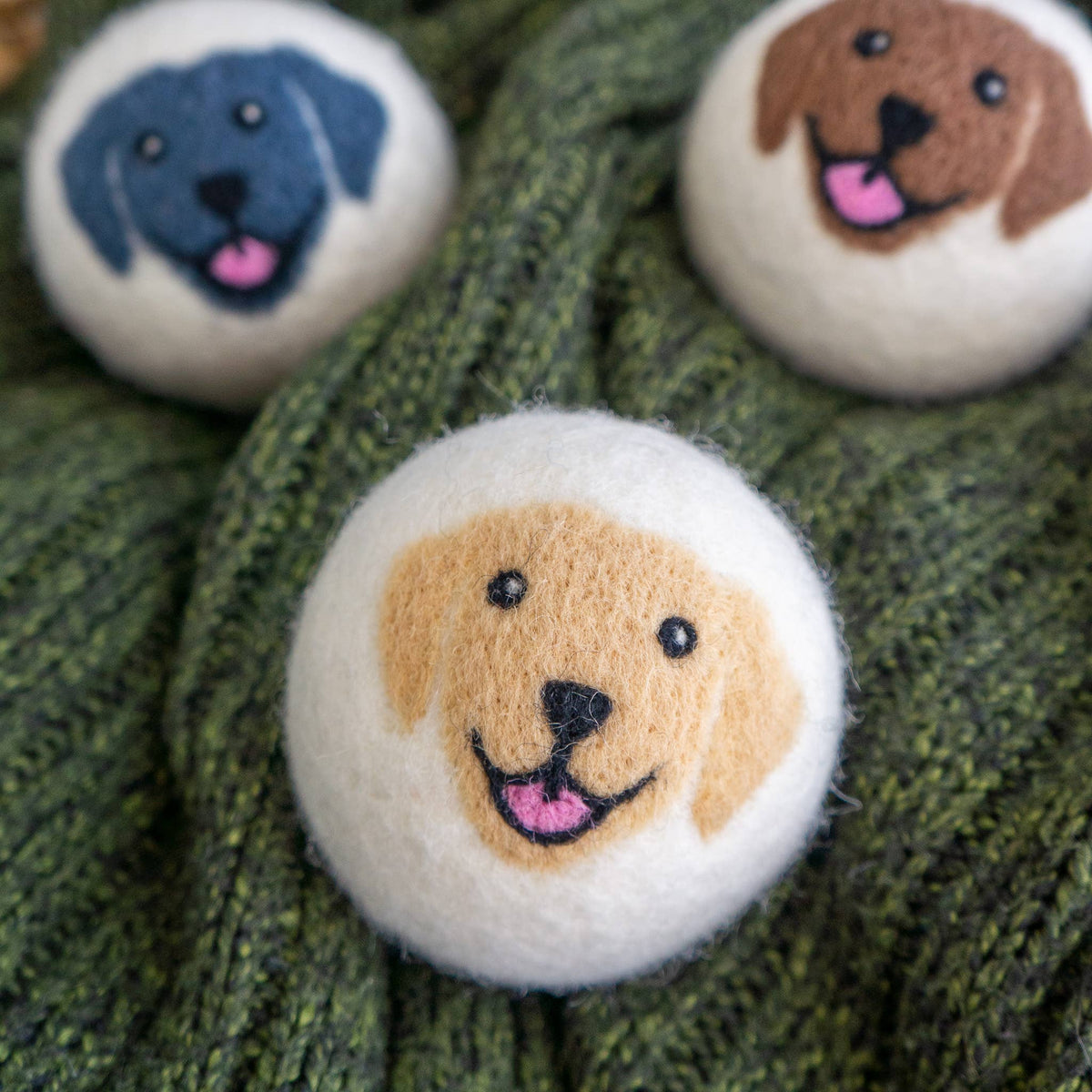 Happy Dogs Eco Wool Dryer Balls - Brown Dog