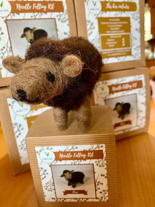Brown Sheep - Needle Felting Kit: With Foam