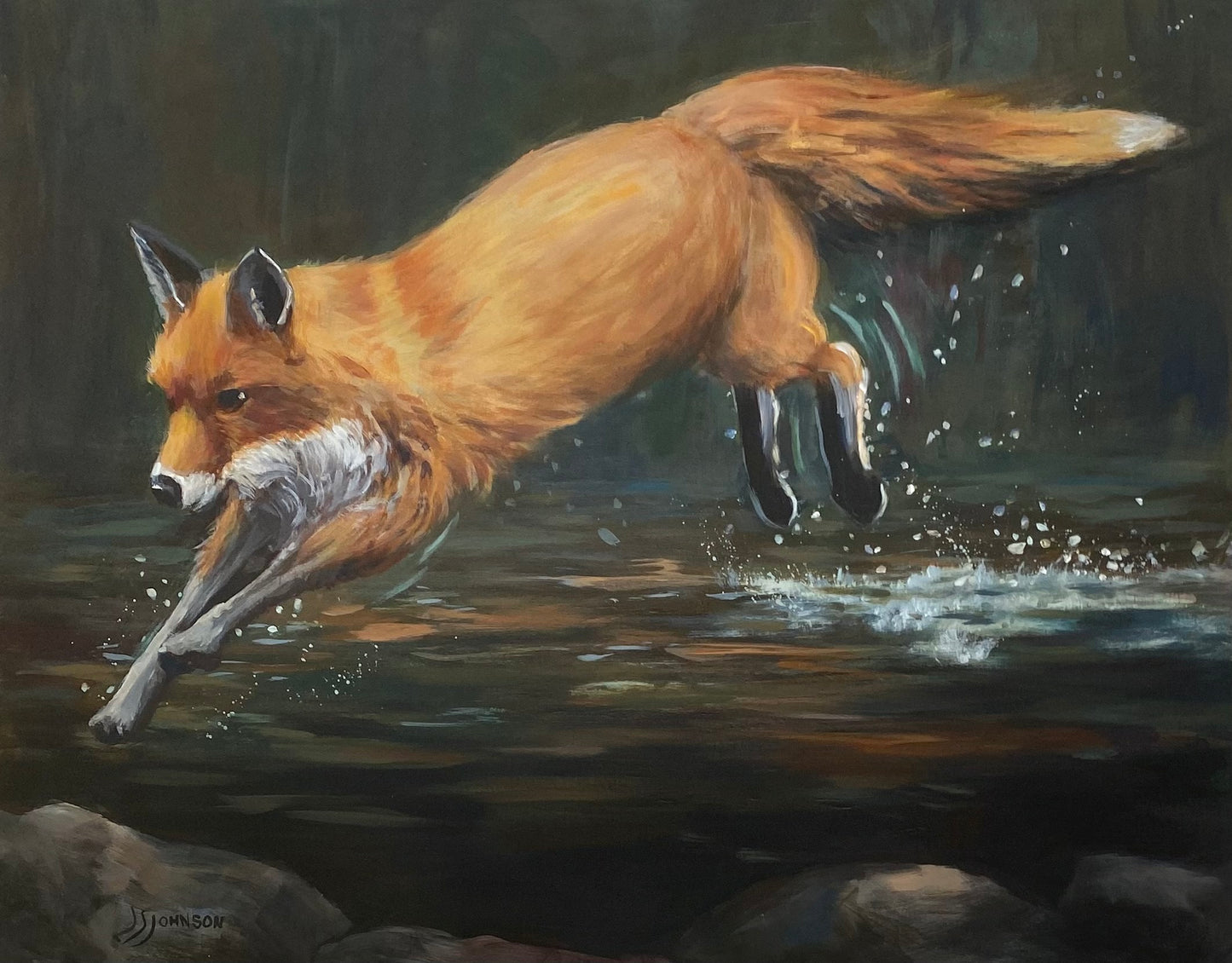 Red Shed Studio LEAPING FOX 4x6 card