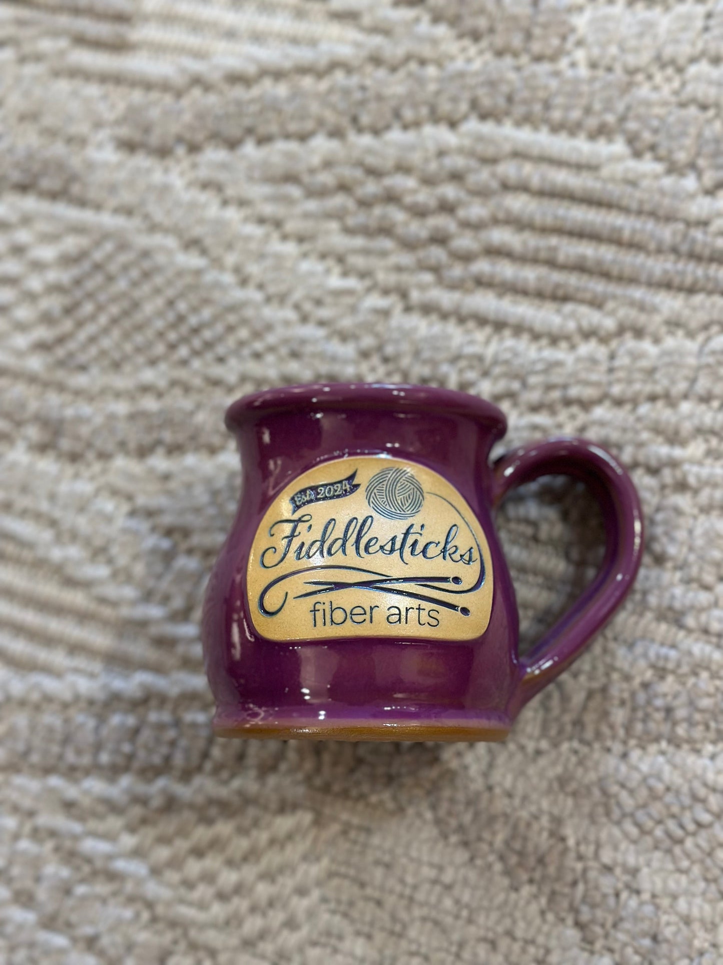 Fiddlesticks Mug Round Belly Purple