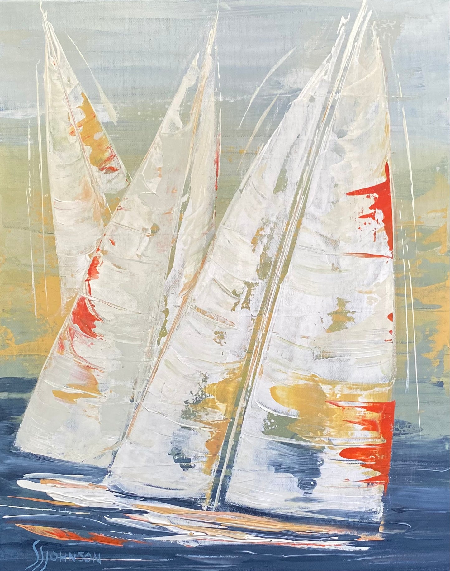 Red Shed Studio SUNLIT SAILS 4x6 card