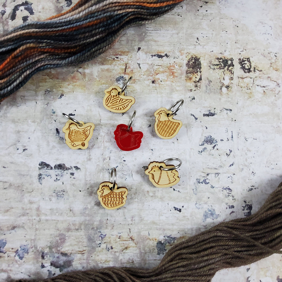 Yarn Chickens Stitch Marker Set