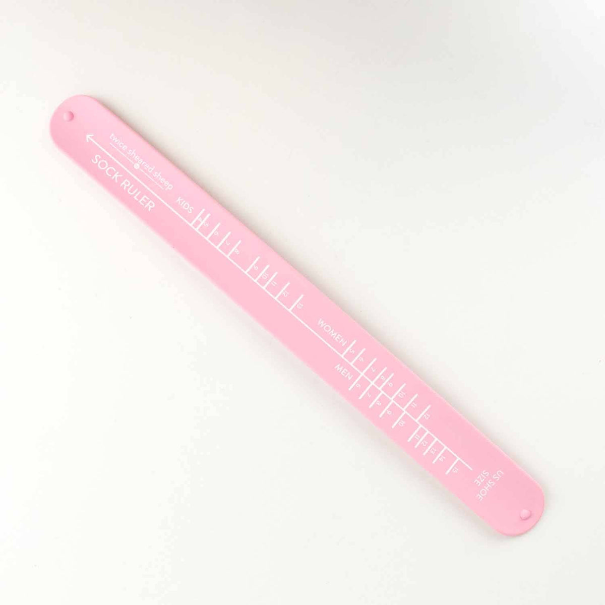 Sock Ruler - Sock Sizing Bracelet Ruler: White