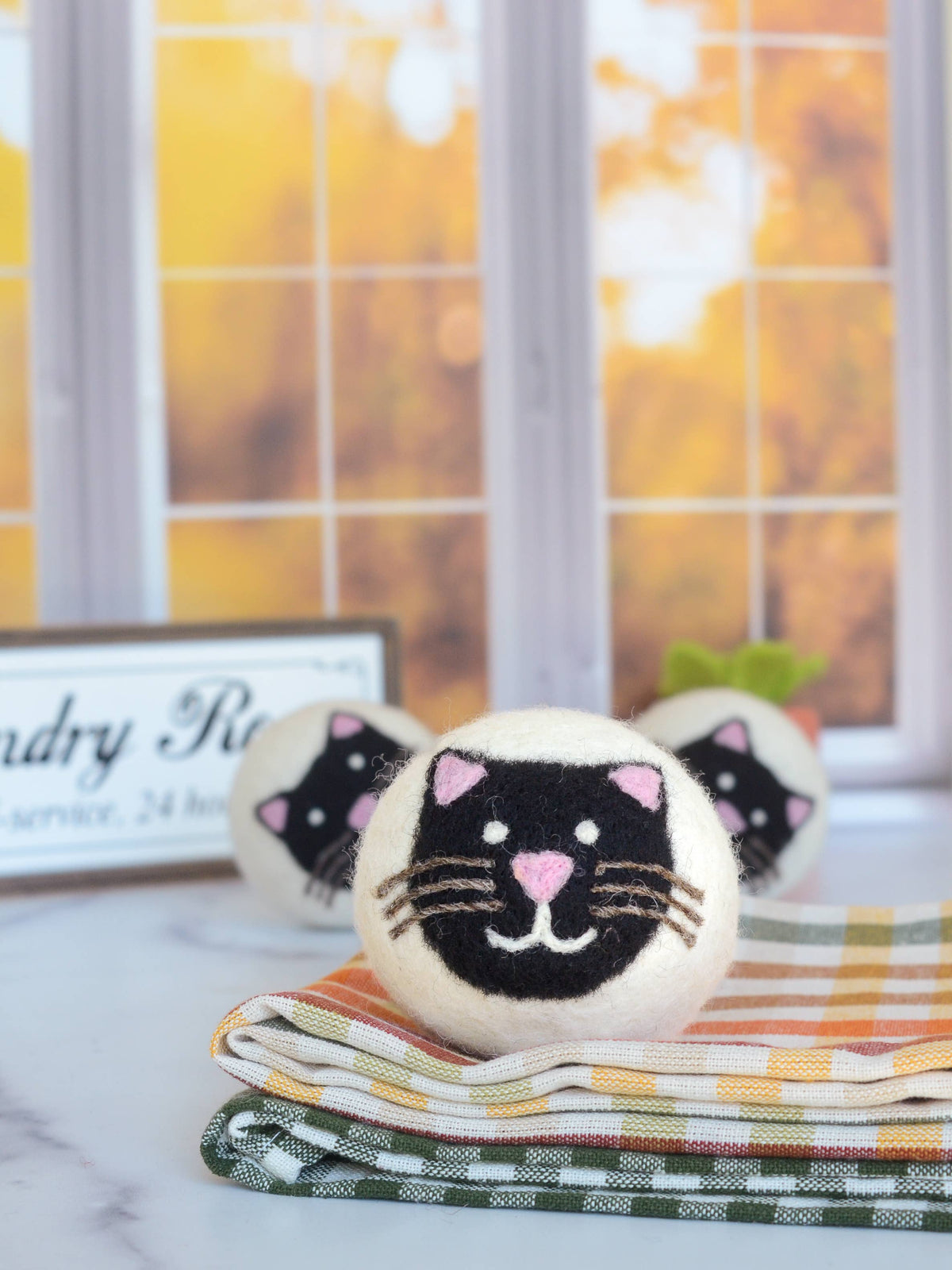 Black Cats Eco Wool Dryer Balls