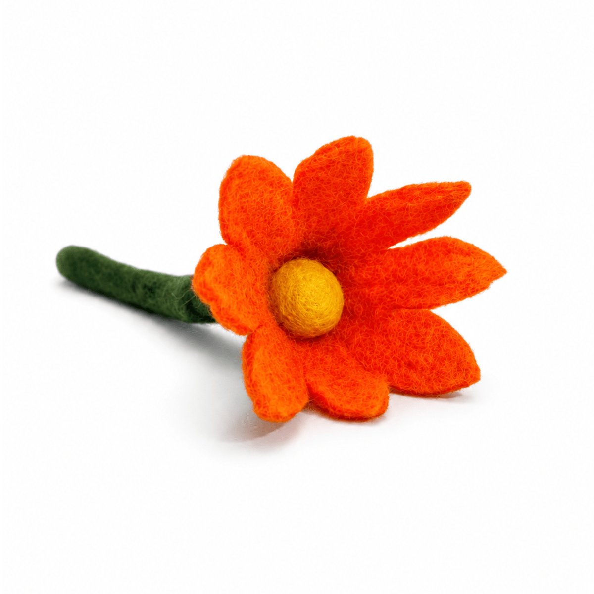 Small Sharp Design Colorful Stick Flower: Red