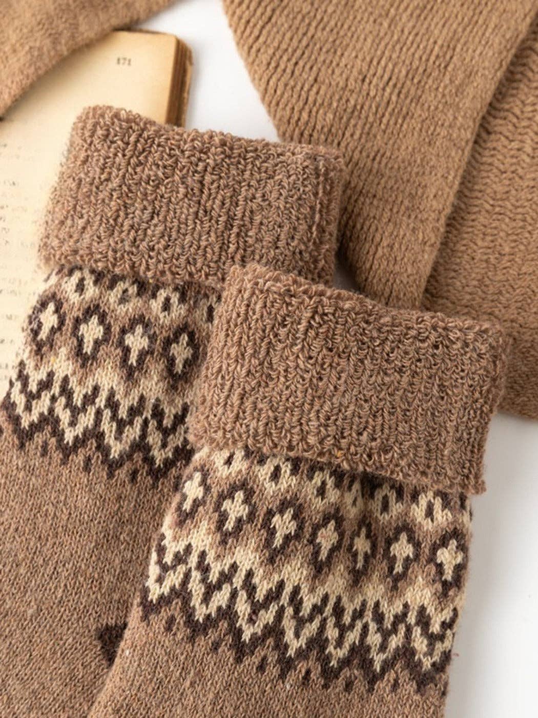 Rufia - Classic Men’s Retro Thick Winter Socks - 5 Pairs/Pack