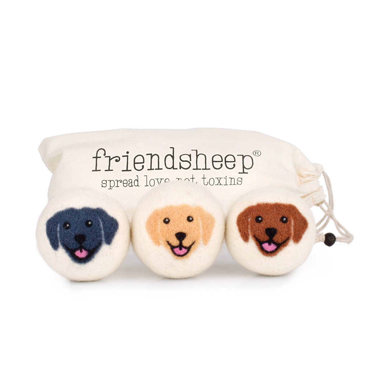 Happy Dogs Eco Wool Dryer Balls - Brown Dog