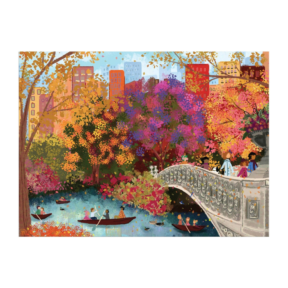 Joy Laforme Autumn on Bow Bridge 1000 Piece Puzzle