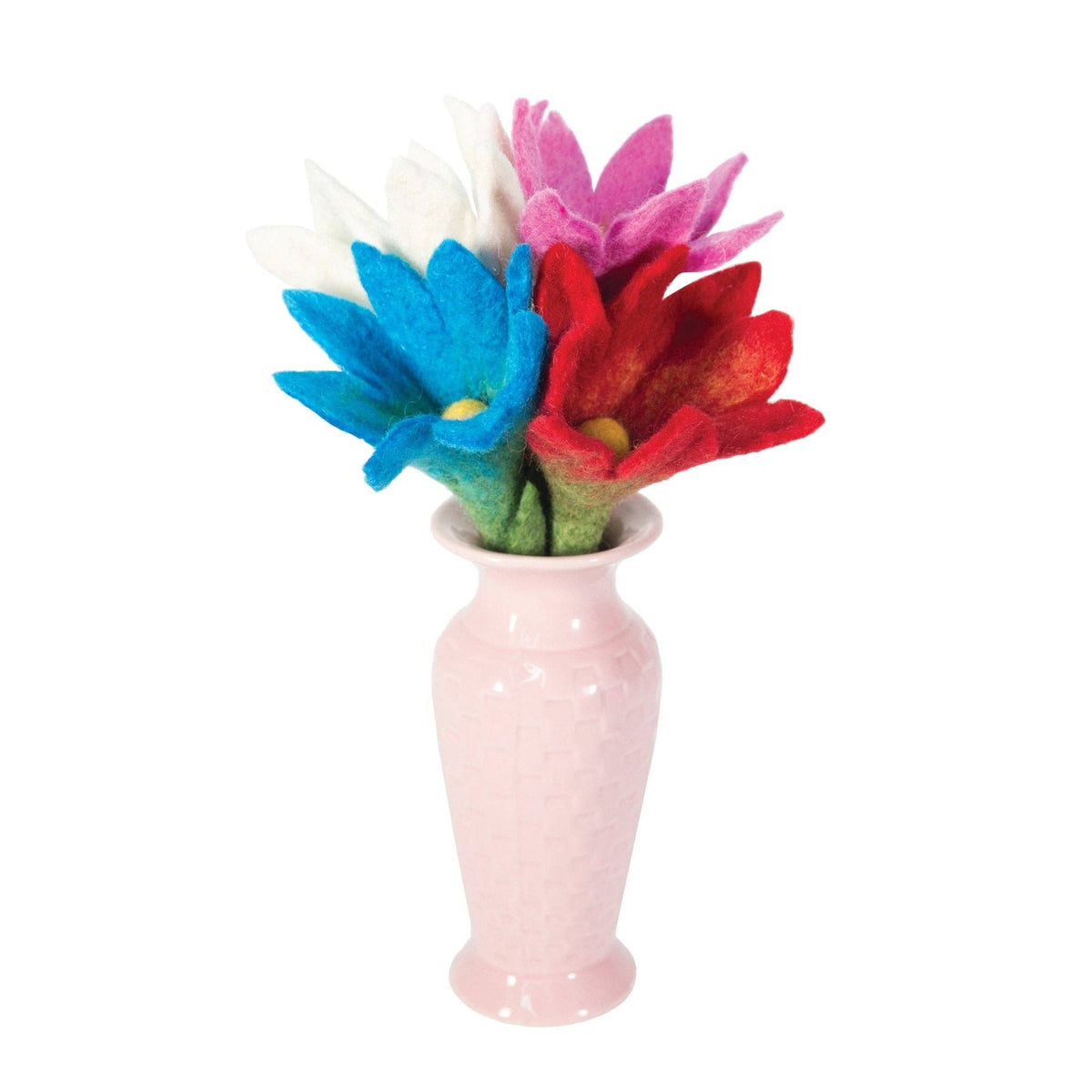 Small Sharp Design Colorful Stick Flower: Red