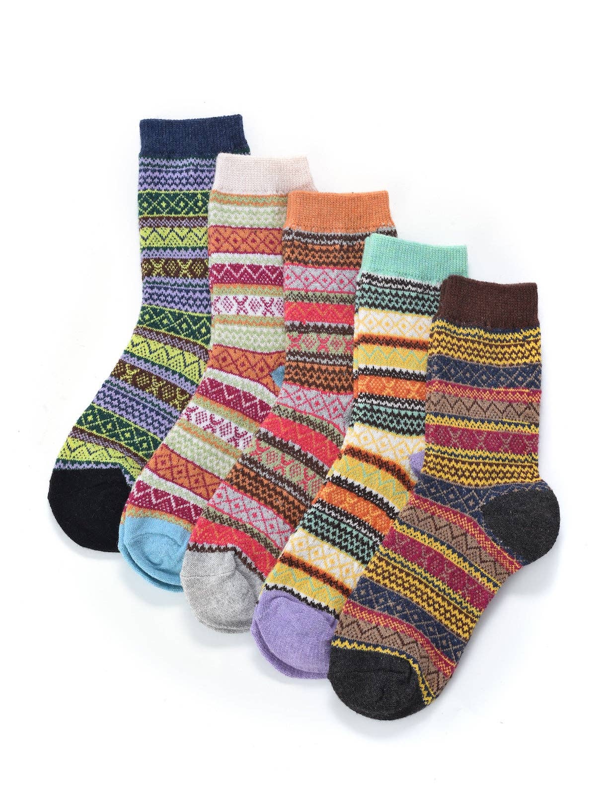 Rufia - 5 Pairs Bohemian Style Socks