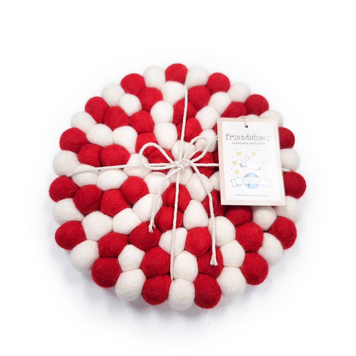 Candy Cane Eco Coasters and Trivets: Set of 4 - Eco Coasters
