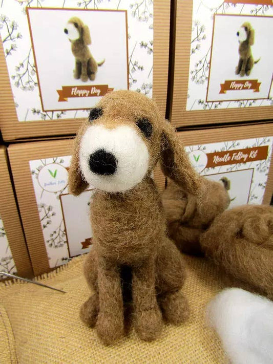 Floppy Dog - Needle Felting Kit: With Foam