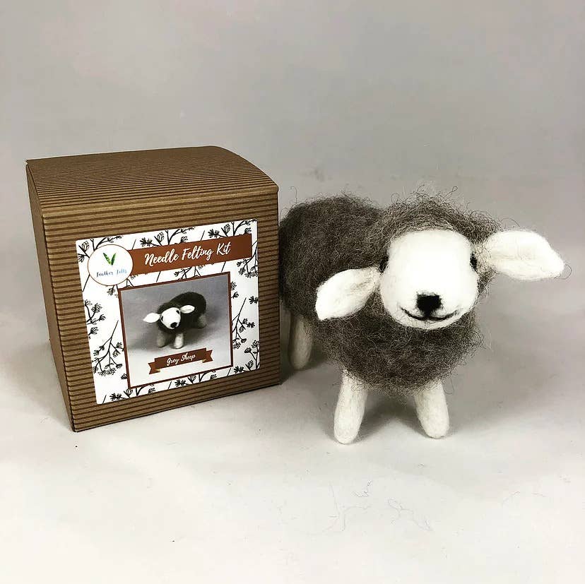 Grey Sheep - Needle Felting Kit: Without Foam