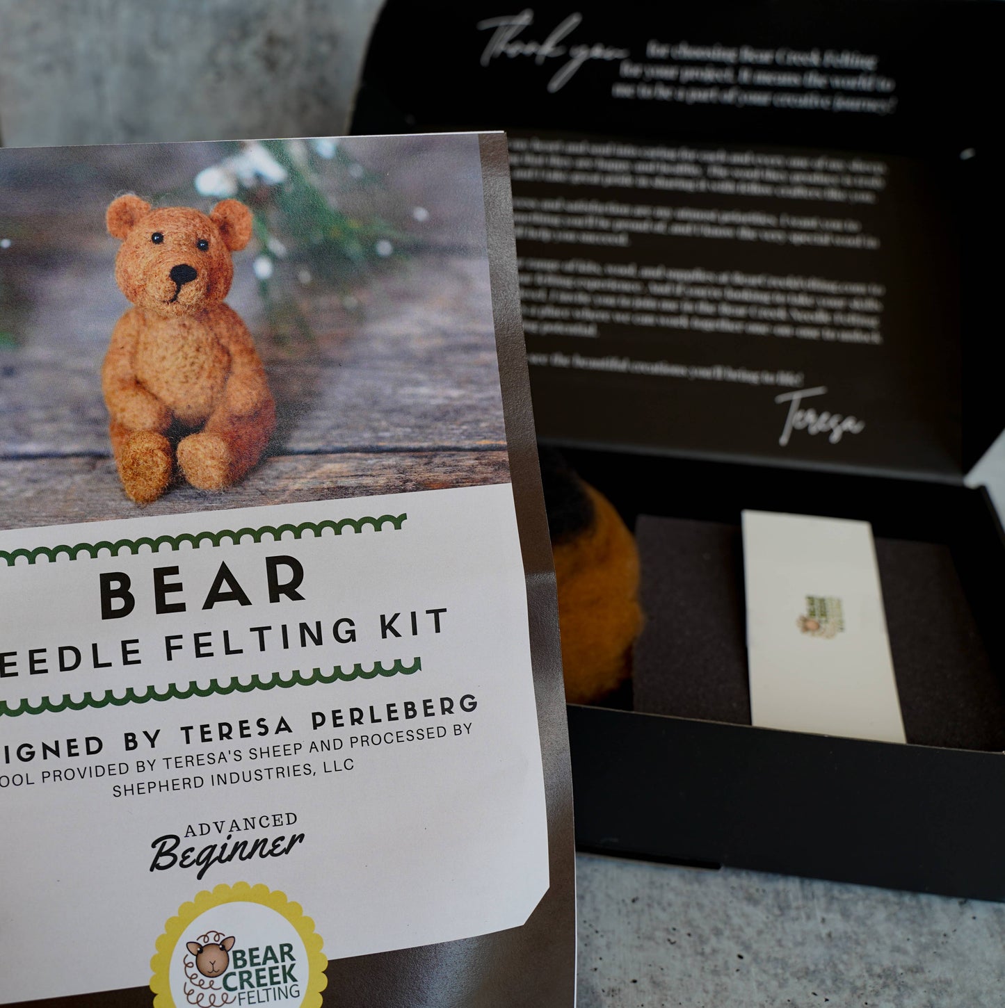 Bear Needle Felting Kit: Foam Cushion