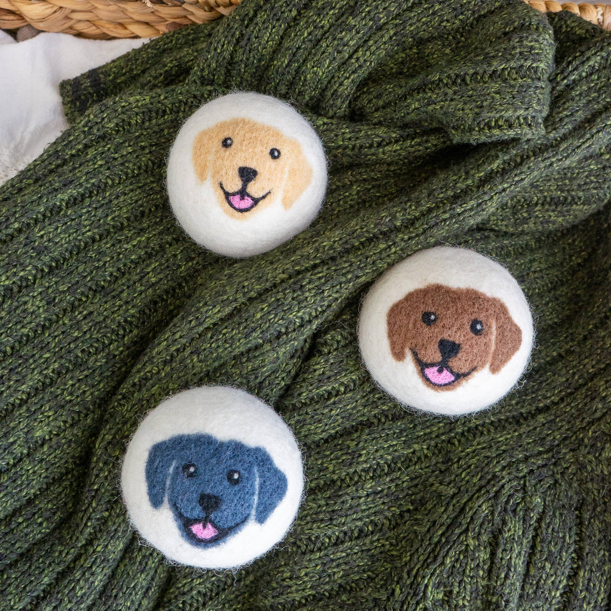 Happy Dogs Eco Wool Dryer Balls - Brown Dog