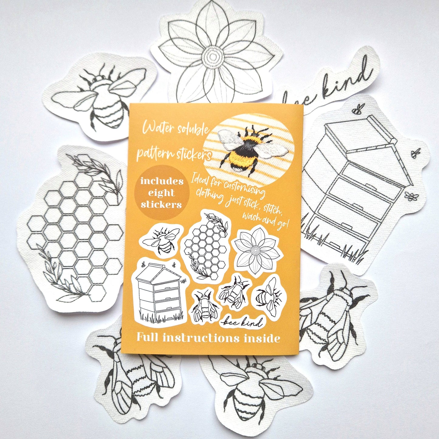 Sweet Honeybee Stick & Stitch Embroidery Patterns