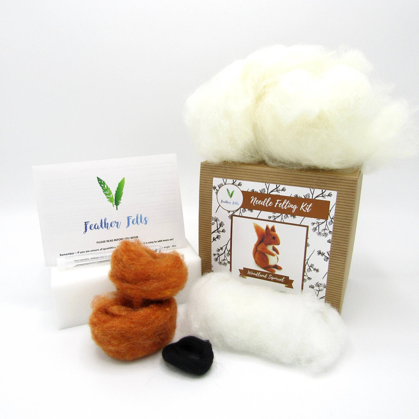 Woodland Squirrel - Needle Felting Kit: With Foam