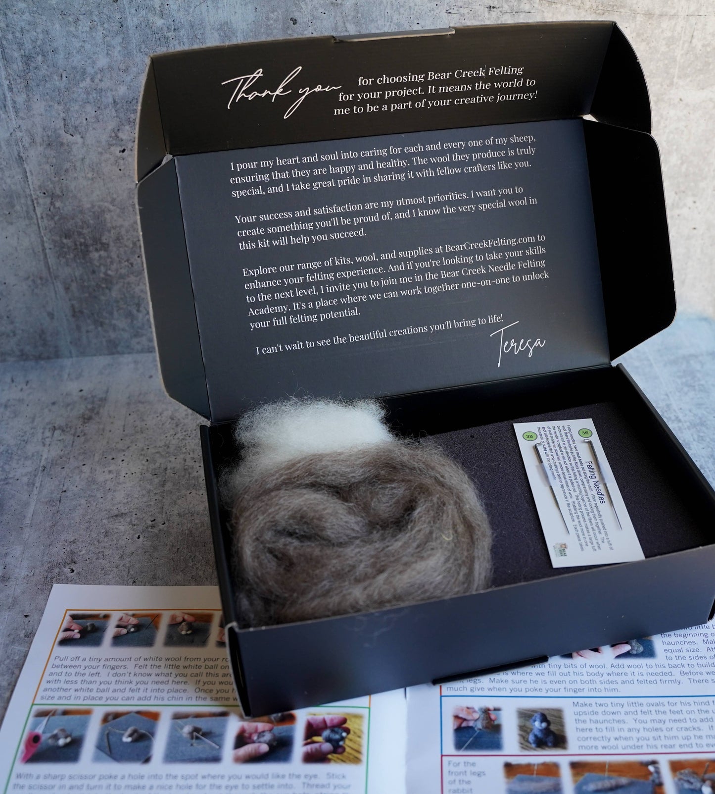 Rabbit Needle Felting Kit: Foam Felting Cushion