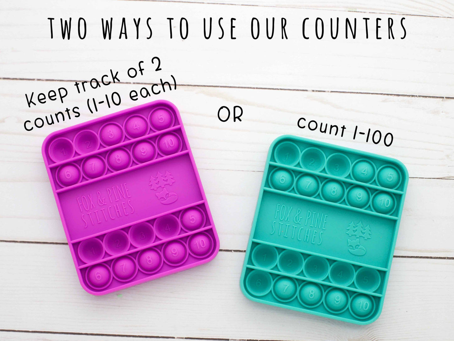 Colorful Row Counters | Knitting & Crochet Notions and Tools: Purple