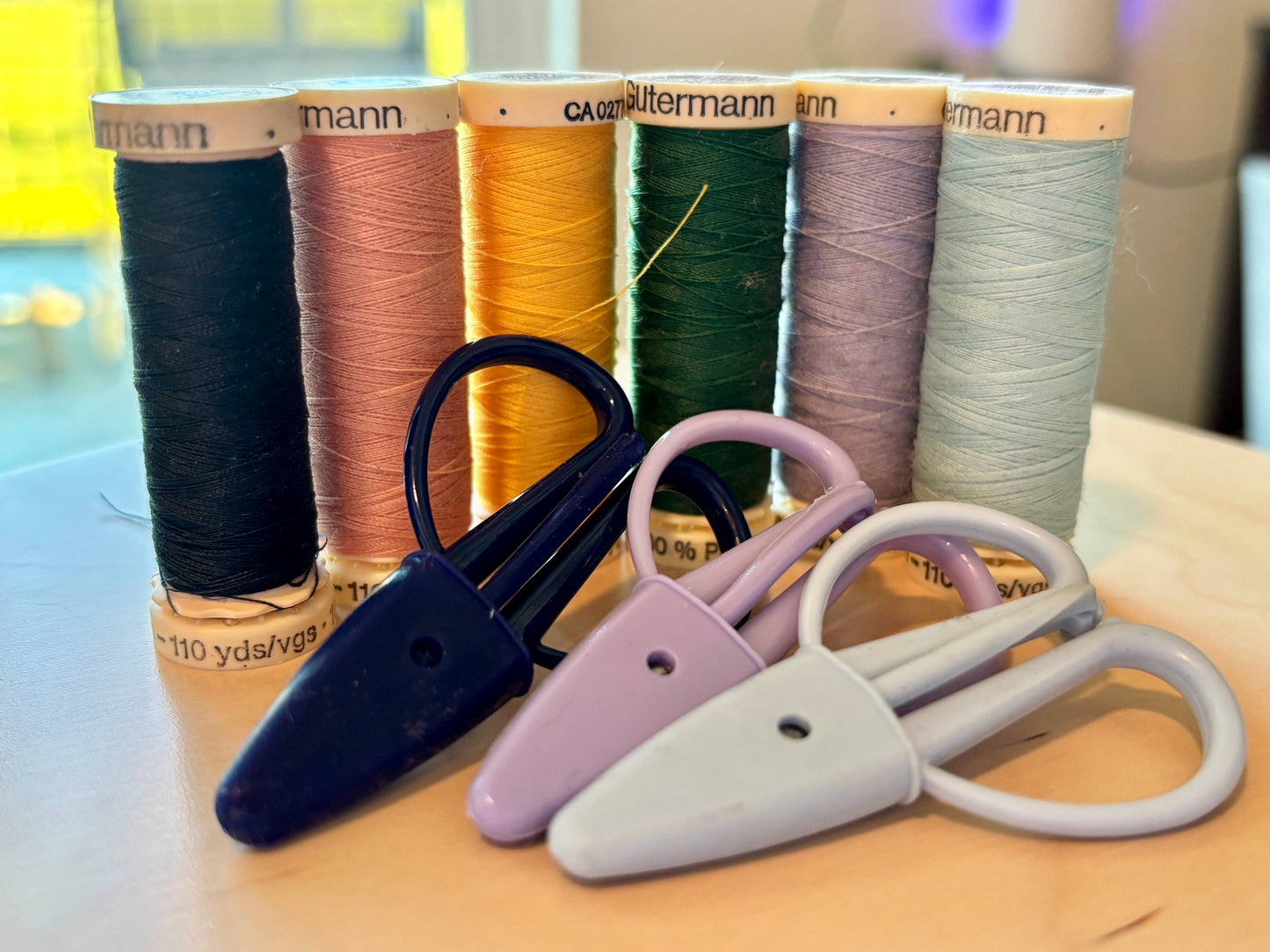 Mini Scissors - Pastel - for Knitting Crochet Sewing etc: Red