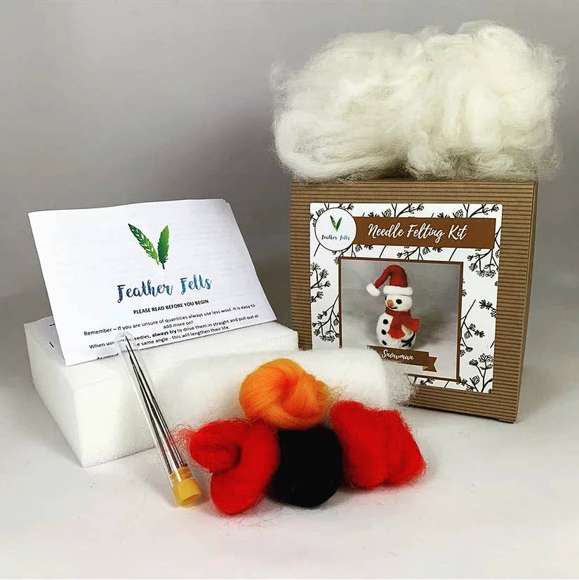 Snowman - Needle Felting Kit: With Foam