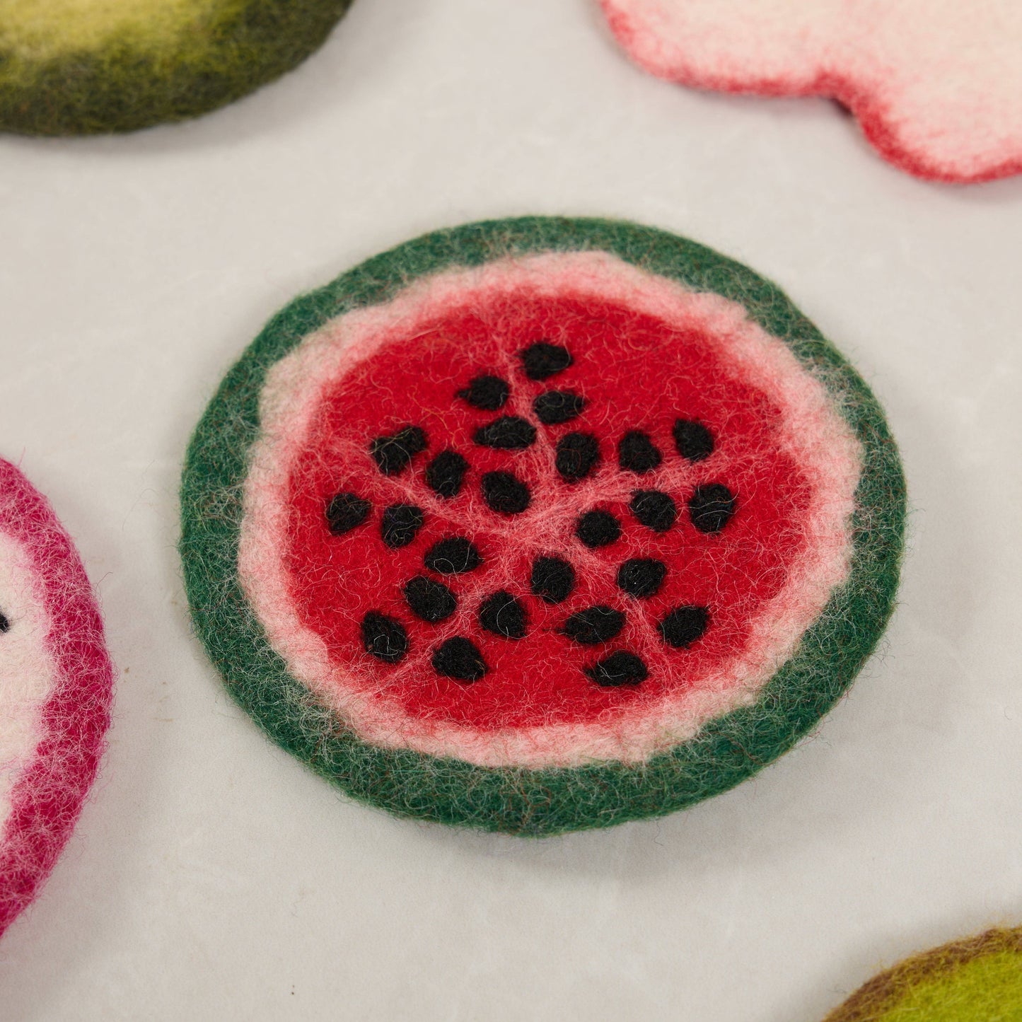 Wool Felt Coastersi: Kiwi