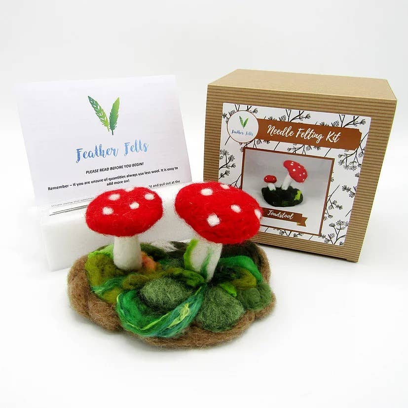 Toadstool - Needle Felting Kit: With Foam