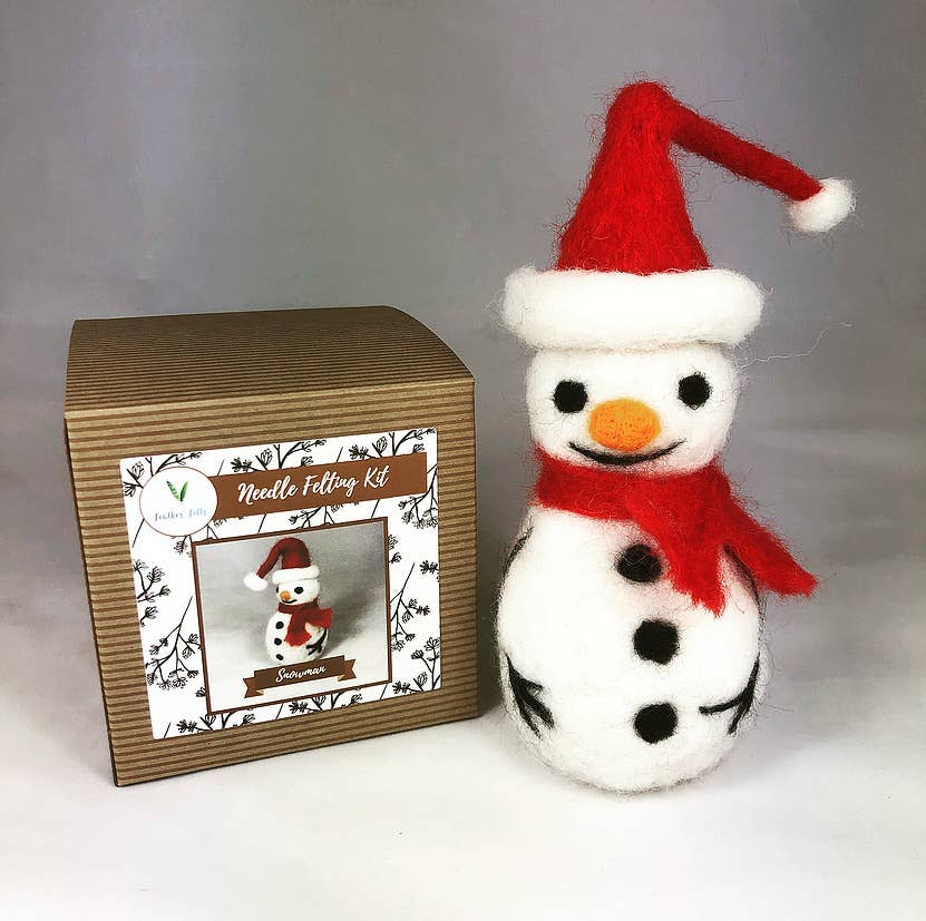 Snowman - Needle Felting Kit: With Foam