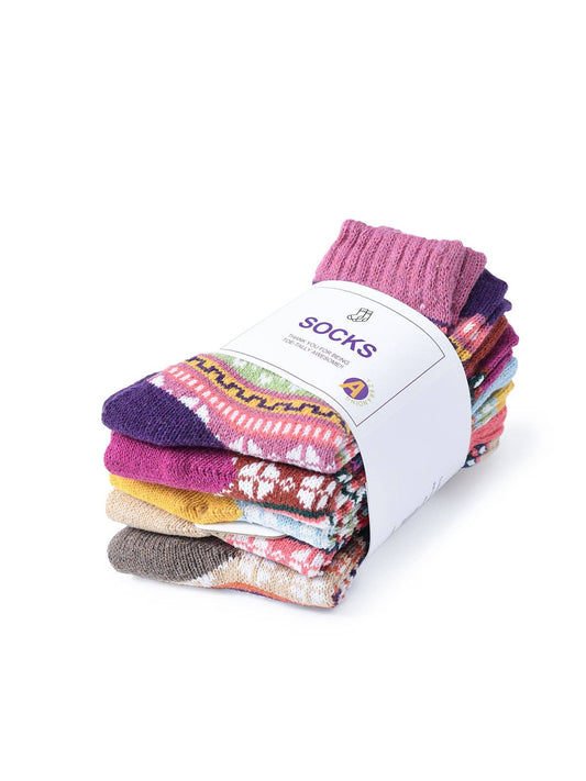 Rufia - 5 Pairs Bohemian Socks Set: 7020 / ONE SIZE