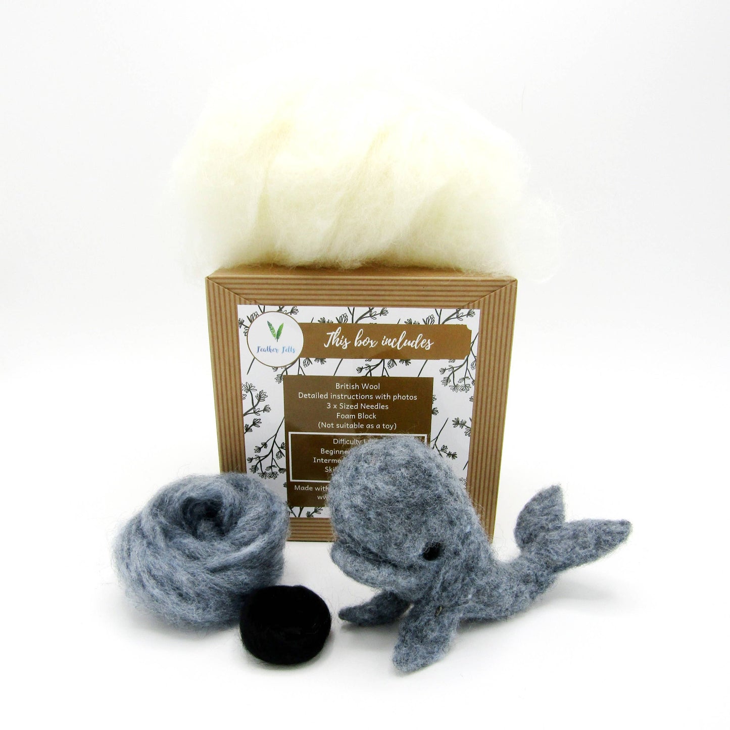 Blue Whale - Needle Felting Kit: With Foam
