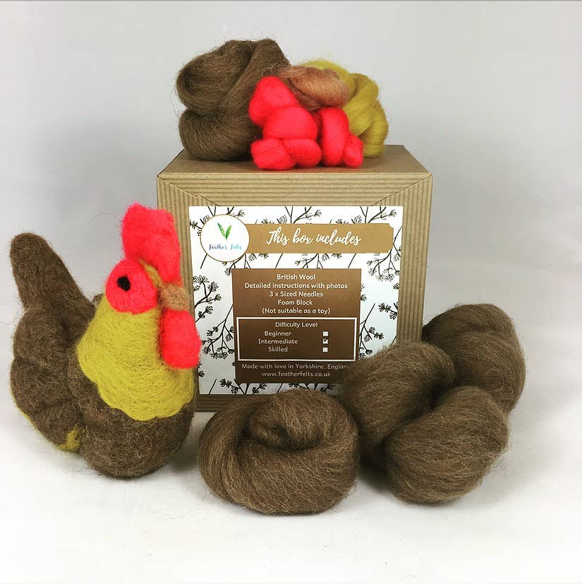 Brown Chicken - Needle Felting Kit: With Foam