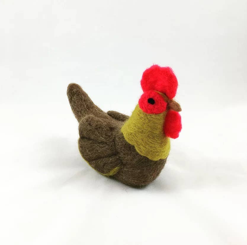 Brown Chicken - Needle Felting Kit: With Foam
