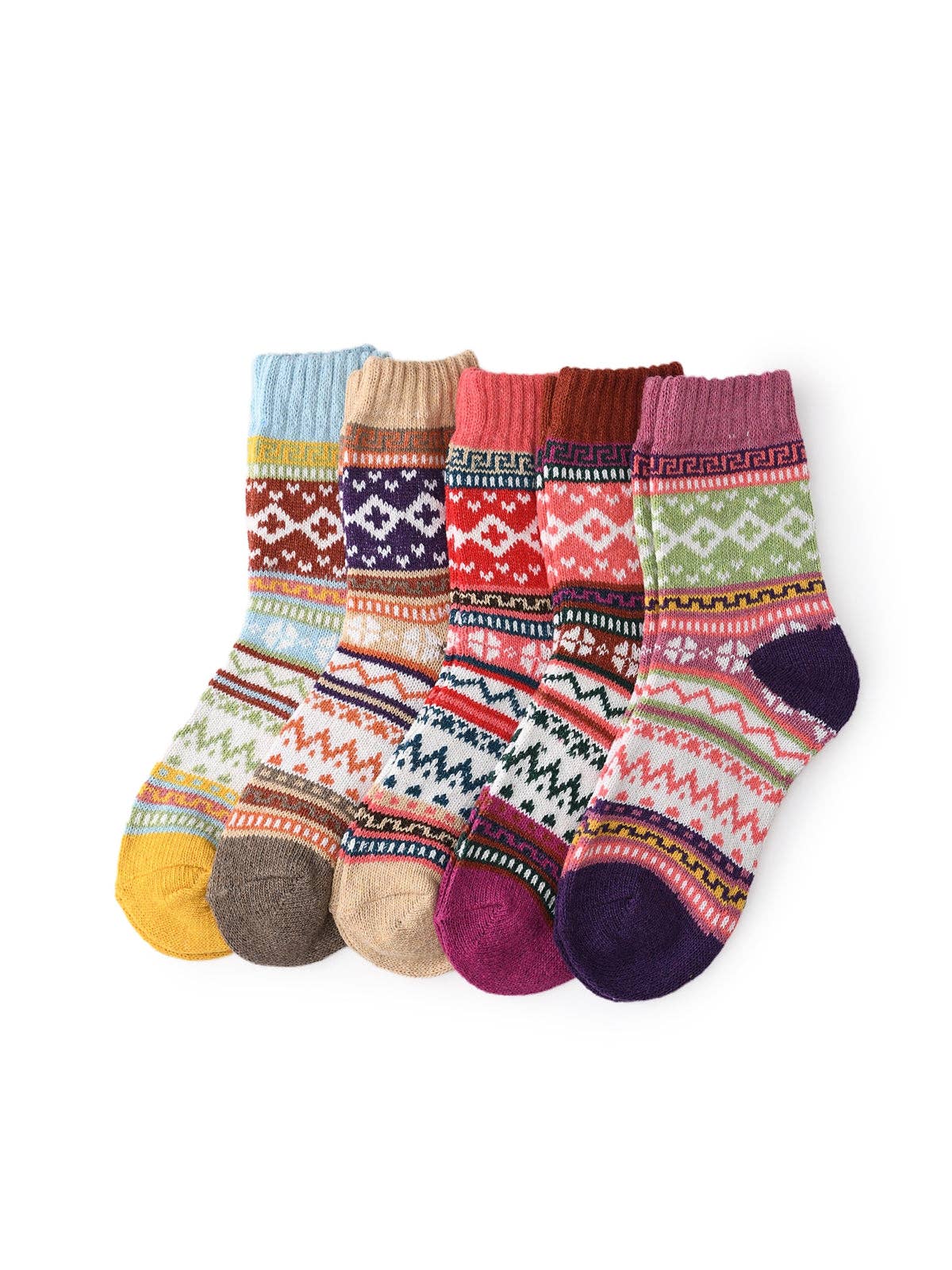 Rufia - 5 Pairs Bohemian Socks Set: 7020 / ONE SIZE
