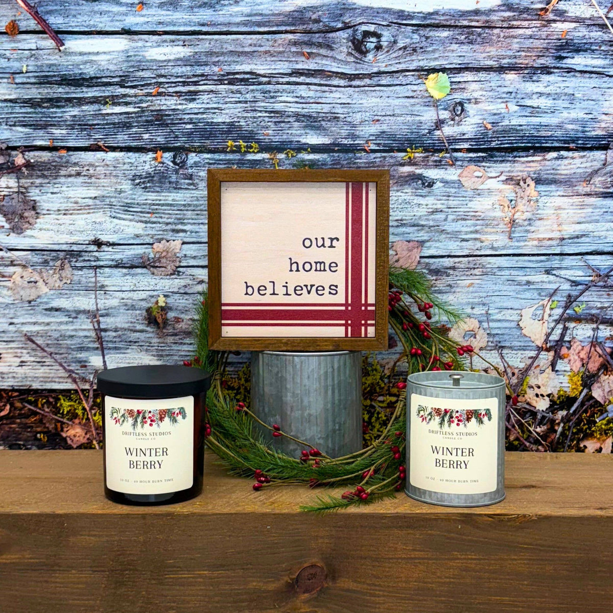 Winter Berry Christmas Farmhouse Candle - Christmas Candles