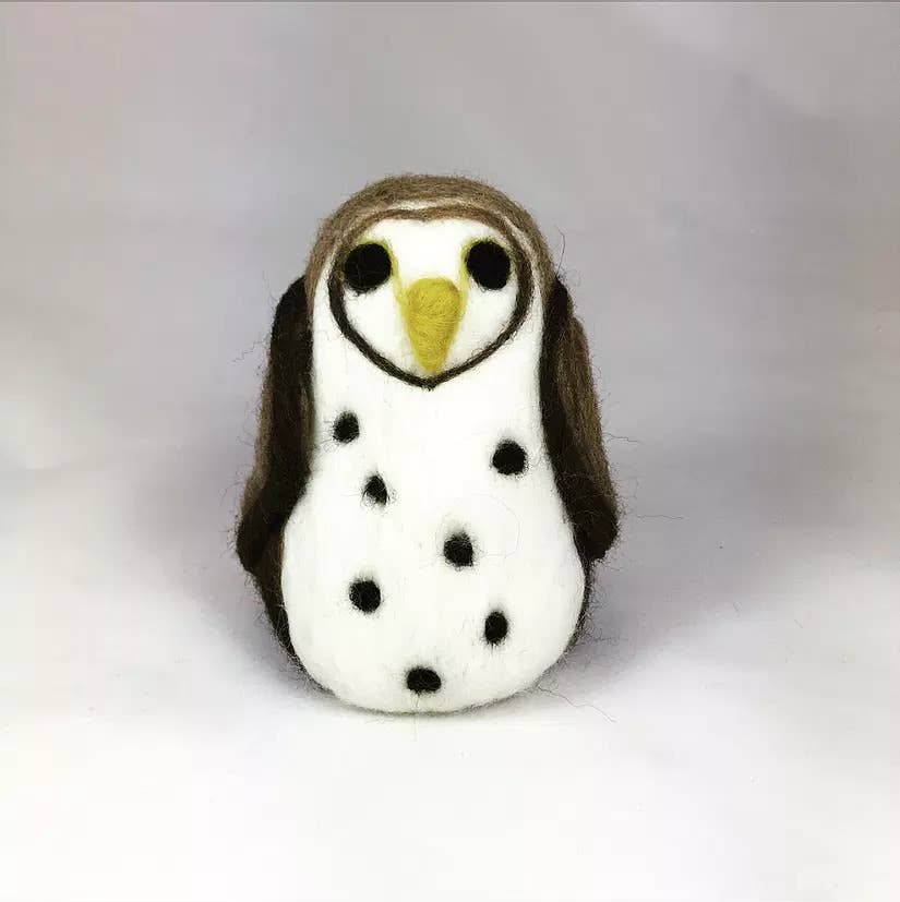 Spotty Owl - Needle Felting Kit: With Foam