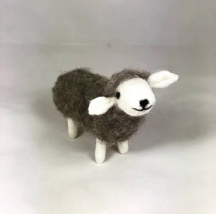 Grey Sheep - Needle Felting Kit: With Foam