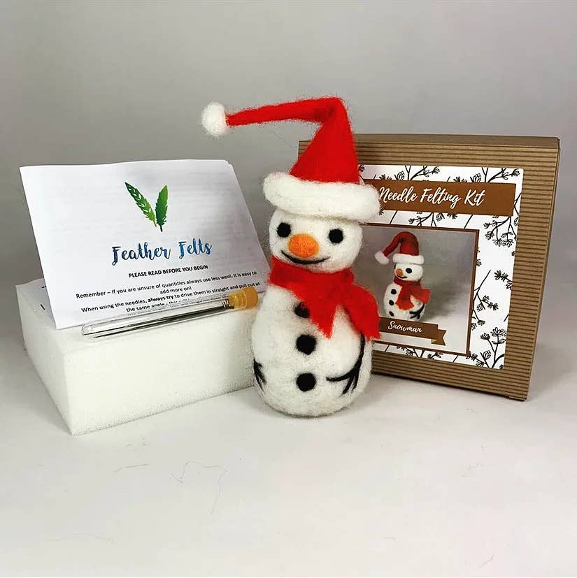 Snowman - Needle Felting Kit: With Foam