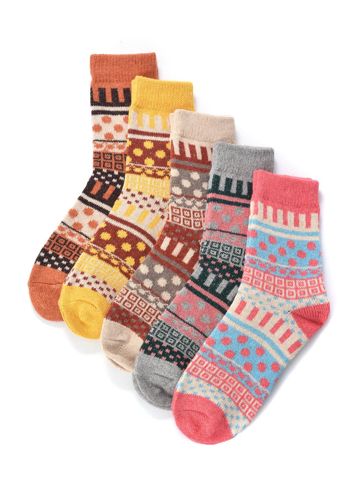 Rufia - 5 Pairs Bohemian Socks Set: 7020 / ONE SIZE