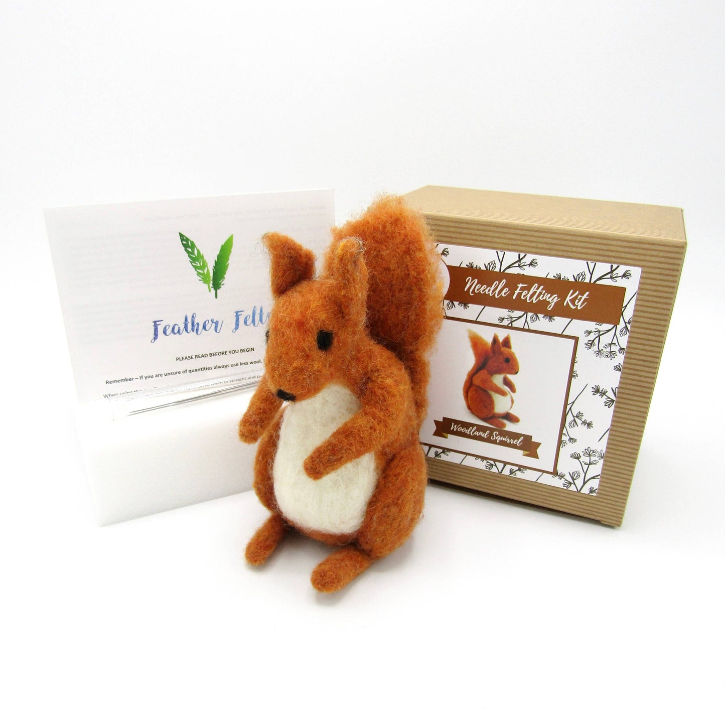 Woodland Squirrel - Needle Felting Kit: With Foam