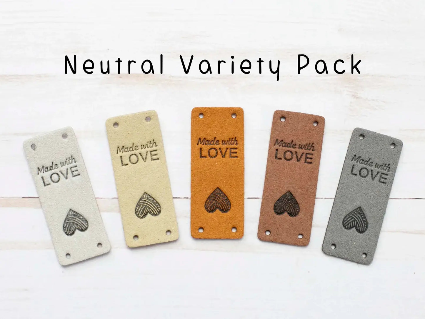 Made With Love | Fold Over Tags : Neutral Variety Pack