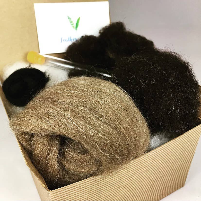 Brown Sheep - Needle Felting Kit: With Foam