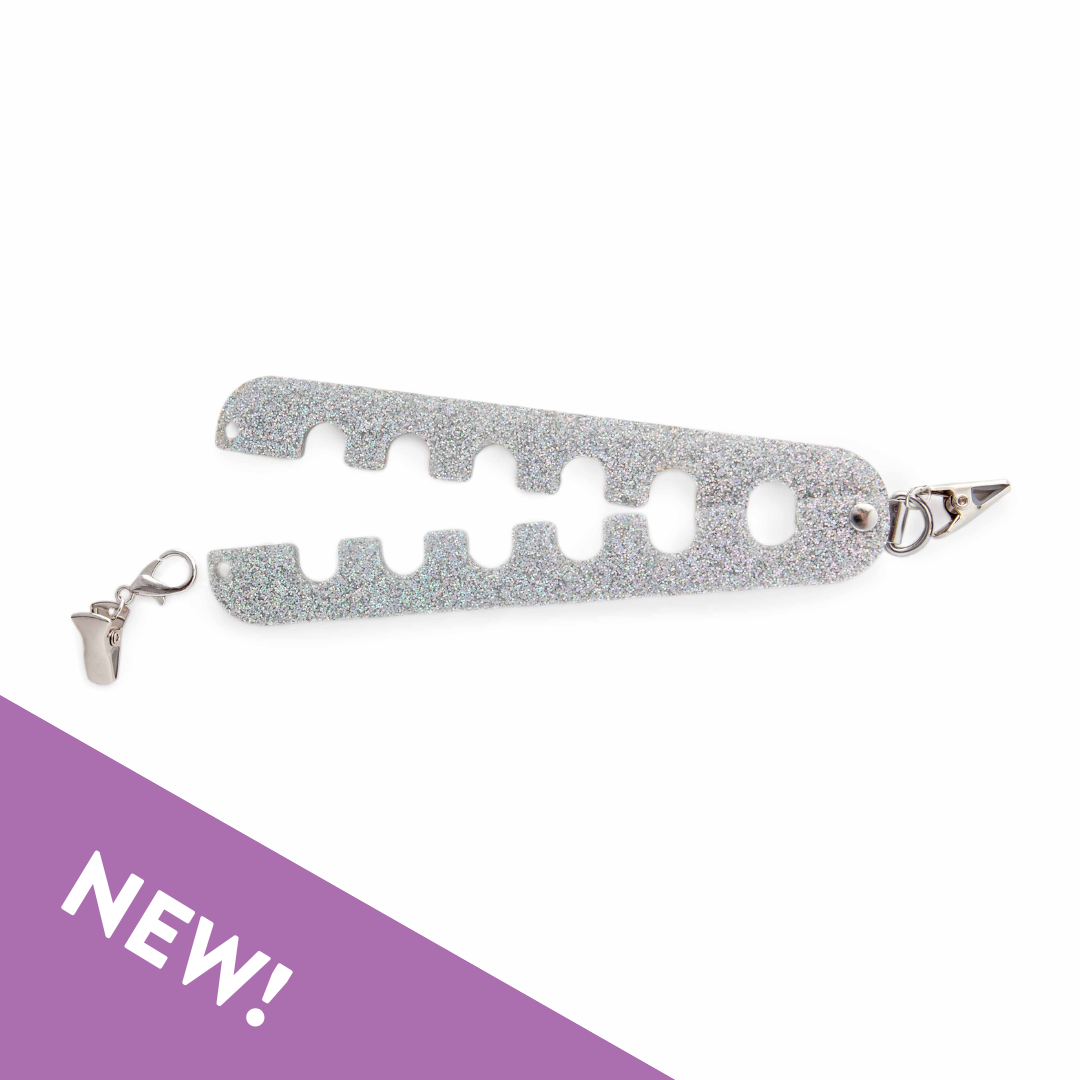 Yarn Gator - Universal Colorwork Yarn Divider / Organizer: Silver Glitter
